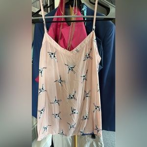 Bird print pink camisole
